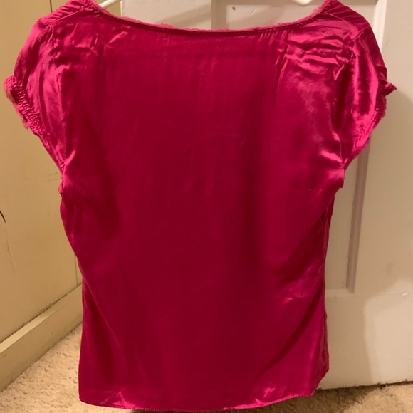 Tahari Silk Small Pink Fitted Top - Picture 6 of 6